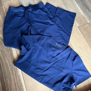 Mandala Navy Scrub Set size Small